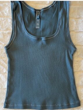 SKIMS Cotton Rib Tank Top Kyanite